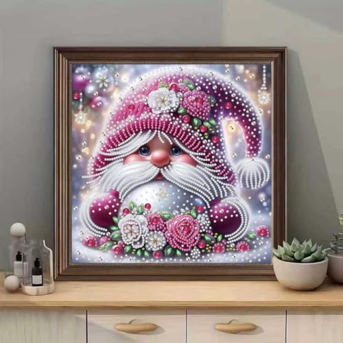 Winter Santa Claus Special Shape Diamond Painting Kits for Adults 12 X 12In - Image 2