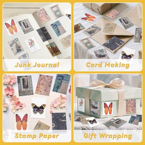 EggSun 300Pcs Washi Sticker Book Set Aesthetic Scrapbook Paper for Story Journaling, 6 Theme DIY Decorative Paper Sticker Kit for Junk Journal Art Scrapbooking Diary Card Craft Gift Notebook Making - Image 4