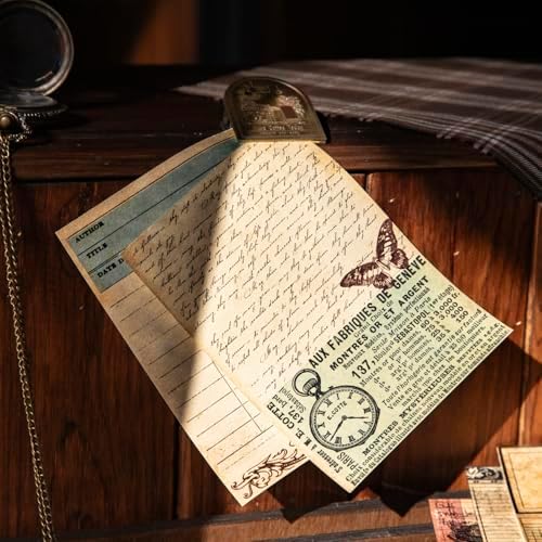 Alideco 180pcs Vintage Old Pages Collection Scrapbooking Paper for Adults Journaling Supplies, Decorative Paper for Junk Journals (jiuyeshouji) - Image 5