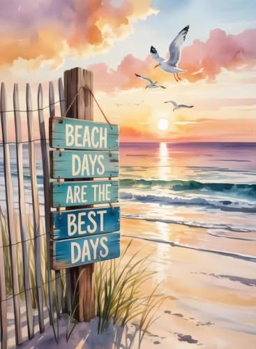 Beach scenery Diamond Art Kits for Adult Diamond Painting Kit for Beginner by YOLENIX