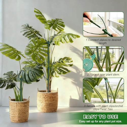 15 Pack Stackable Plant Support Stakes Indoor/Outdoor Support Pole - Image 7