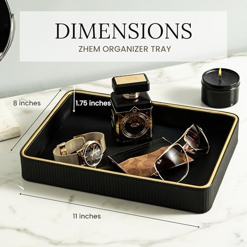 Leather Catchall Valet Tray for Men| Mens Valet Catch All Tray Key Basket| Leather Organizer - Image 5