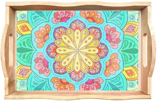 EWJRNSF Mandala F Diamond Art Tray with Handles Gift Home Decor 7.8×11.8 in by EWJRNSFDiamondPainting
