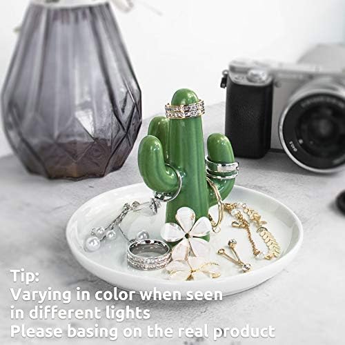 OSOPOLA Ceramic Cactus Jewelry Tray Ring Holder Dish Key Tray - Image 4