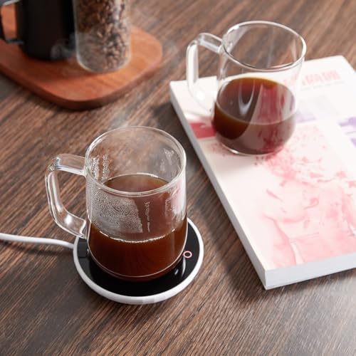 Glass Coffee Mugs, 16 oz Glass Coffee Cups Set of 6, Clear Borosilicate Glass Mugs with Handles for Cappuccino, Tea, Latte, Hot/Cold Beverages, Wine, Americano - Image 5