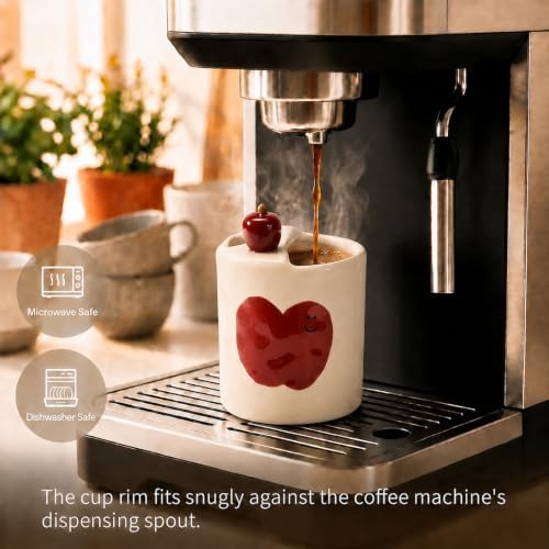 Cute Ceramic Coffee Mug with Silicone Sleeve, Coffee Lover Gift - Image 3