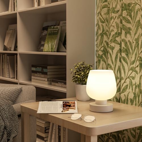 Seealle Small Touch Table Lamp for Nightstand, 3 Way Dimmable Bedside Lamp - Image 4