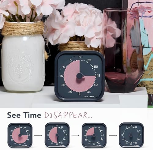 Time Timer MOD Home - Metallic Series - Individual Sized 60 Minute Visual Countdown Timer for ADHD, Adults, Students, and Pomodoro with Silent Operation (Metallic Storm) - Image 4