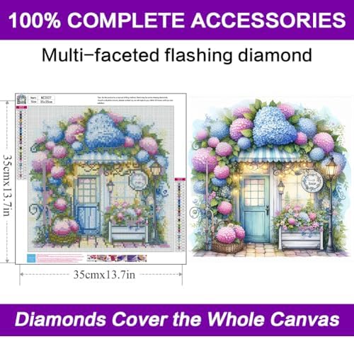 Diamond Art Kits for Adults, Hydrangea Diamond Art Painting Kits for Adults - Image 4