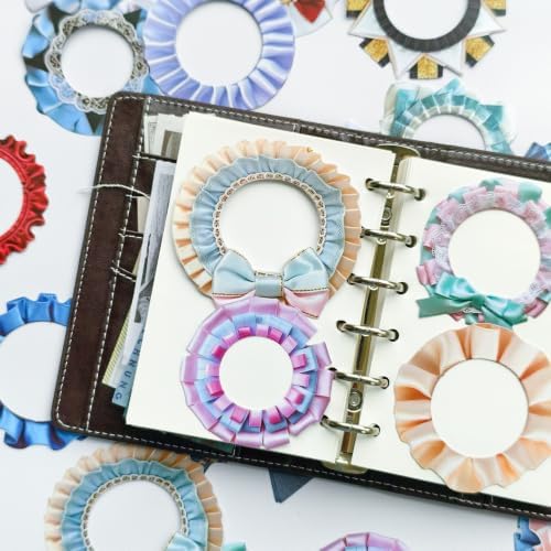 100 Pcs Fabric Aesthetic Scrapbook Stickers, Vintage Ribbon & Lace Style Waterproof Journaling Stickers, Repositionable Floral Stickers for Scrapbooking, Junk Journal, Planner,Water Bottles by JUNKJWBZ%7CPeelStickInspir