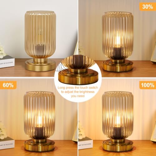 LightRound Cordless Table Lamp for Bedroom, Touch Stepless Dimmable, Modern - Image 3