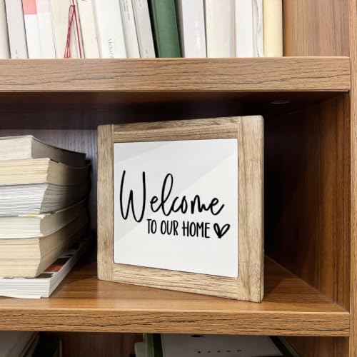 Welcome Sign, Wooden Box Signs for Home Decor, Farmhouse Decor for Entryway, Front Door Decors, Porch Decors, Housewarming Tabletop sign, Welcome To Our Home (C4) - Image 5