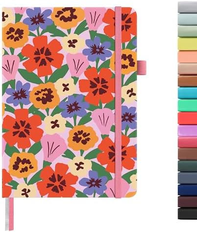 &And Per Se Lined Hardcover Notebook – A5 5.7"x8" College Ruled, 160 Pages, 100gsm Thick Paper – Aesthetic Journal for Women, Gift-Ready Planner, Everyday Writing Notebook (Elegant Florals) by AndPerSe