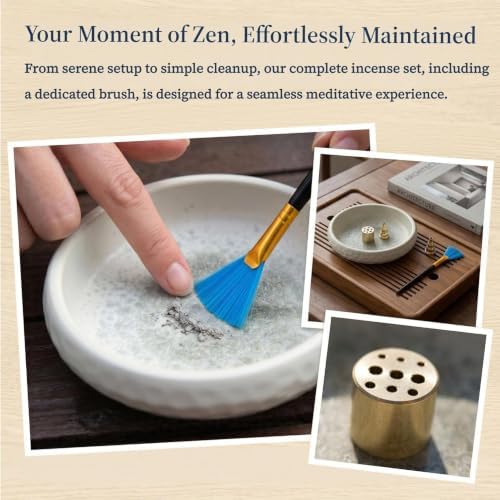 6 Inch Japanese Incense Holder for Stick,Ceramic Handmade White - Image 3