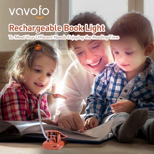 VAVOFO Rechargeable Reading Light, Clip on Book Light for Reading in Bed - Image 2