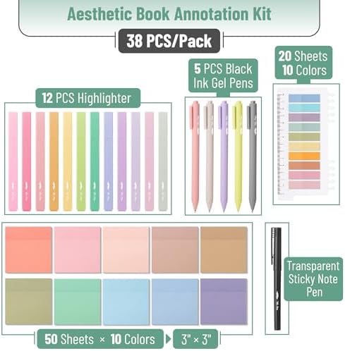 Mr. Pen- Aesthetic Book Annotation Kit, 38 pcs - Image 2