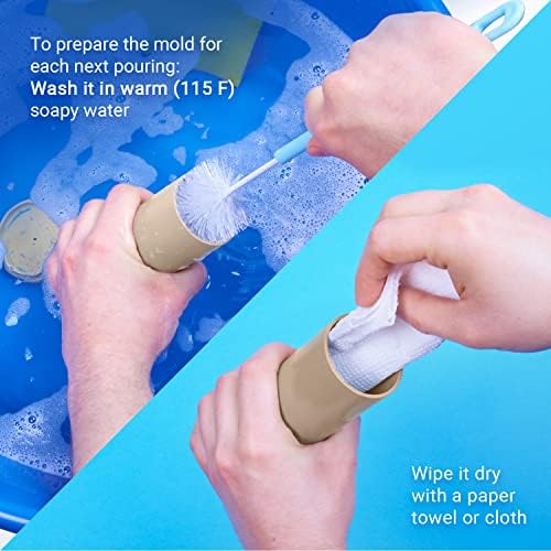 Candle Molds for Candle Making Сylinder Shaped - Height: 5.5 in, Width: 1.9 in - Wax Melt Molds for Crafts - Candle Wax Molds – Candle Making Supplies - Image 5