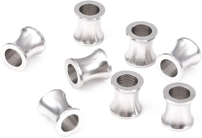 Stainless Steel Spacer Beads 8x9mm Loose Charm Caps Beads for DIY Jewelry Making 10pcs with 5mm Hole