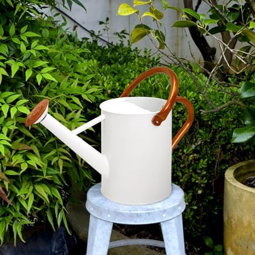 Metal Watering Can with Removable Spout, Galvanized Watering Can, Perfect for Indoor Use and for Outdoor Use (1 Gallaon, White) - Image 4