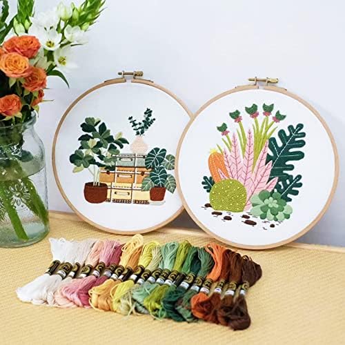 HAND U JOURNEY Embroidery Stitch Kit, 28 Stitches, 2 Plant & Home Themes - Image 5