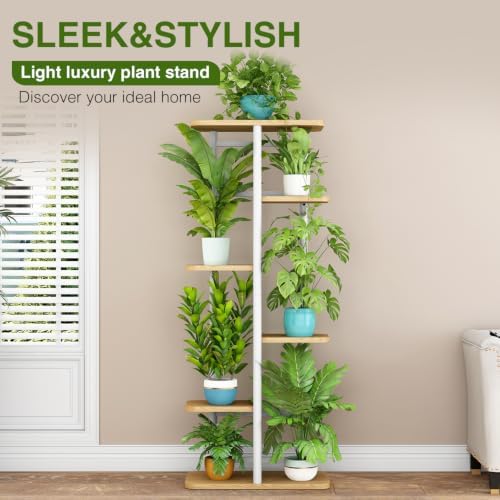 LINZINAR Plant Stand Indoor 6 Tier Metal Corner Tall Flower Shelf - Image 3