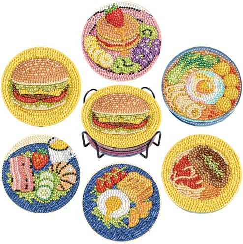 Leatrice 6 PCS Small Diamond Art Coasters Diamond Painting Kits for Adults by Leatrice20240713