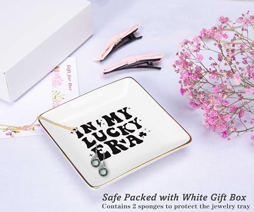 NZY Lucky Gifts Shamrock Pride St. Patricks Day Gift - Ceramic Jewelry Tray Trinket Holder Ring Dish - Image 2
