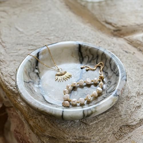 Natural Cold Emerald Marble Ring Dish Jewelry Tray – 5.5" Trinket Dish - Image 7