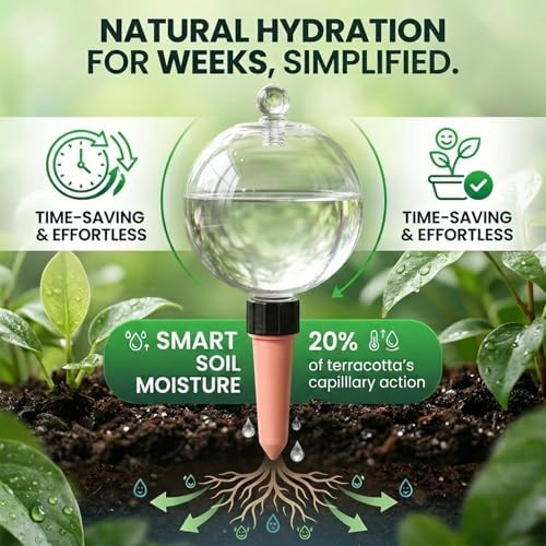4 Pack 26 oz Extra Large Plant Self Watering Globes to 3 Weeks Watering - Image 7