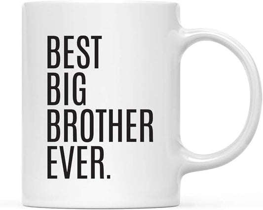 Andaz Press 11oz. Coffee Mug Birthday Gift, Best Big Brother Ever, 1-Pack