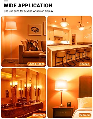 JandCase Halloween Orange LED Light Bulbs Outdoor [4 Pack] Halloween Light - Image 4