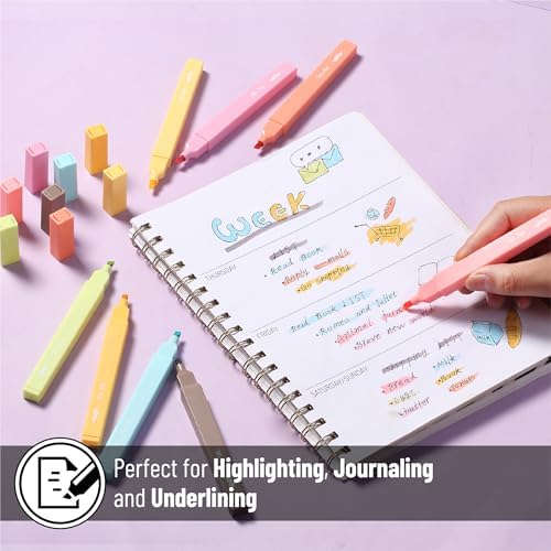 Mr. Pen- Aesthetic Highlighters No Bleed, 8 Pack, Assorted Colors | Chisel Tip, Cute Highlighters Assorted Colors for Journaling, Highlighting, Underlining, Fast Dry, Back to School Supplies - Image 5