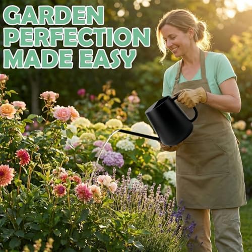 Watering Can for Indoor & Outdoor Plants, 35 oz/1000ml Watering Can with Metal Handle, Stainless Steel Garden Long Spout Watering Pot for Indoor House Plants Bonsai Flower Decorative - Image 5