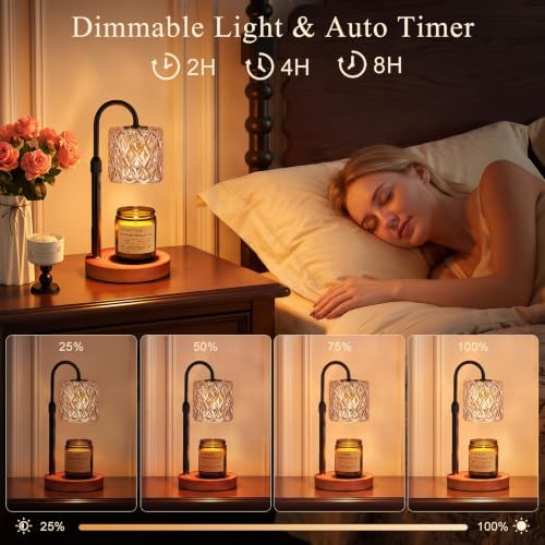 Candle Warmer Lamp with Timer, Birthday Gifts for Women, Room Decor, Amber - Image 3