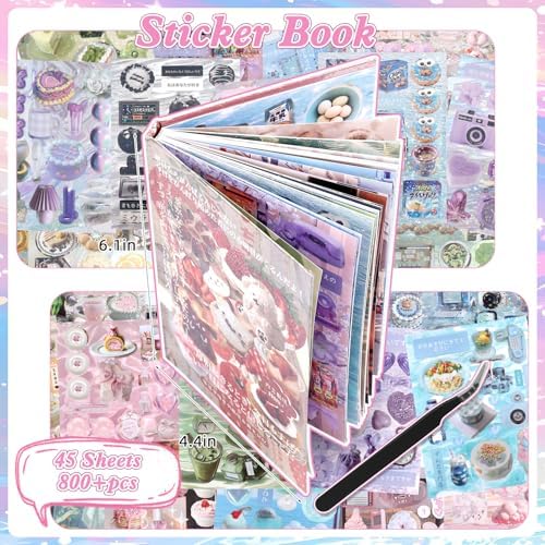 800Pcs Japanese Sticker Book for Journaling Adult, Cute Scrapbook Stickers - Image 2