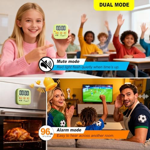 Antonki 2 Pack Digital Timer for Kids Classroom Kitchen Timers for Cooking - Image 6