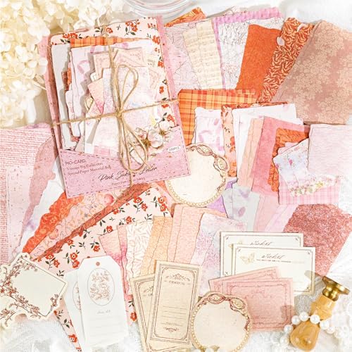 Alideco 400pcs Scrapbook Paper Vintage ‌border Floral Junk journal supplies - Image 4