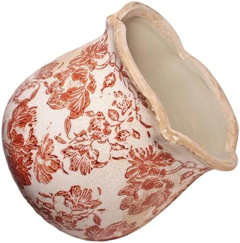 Country Farmhouse Fall Planters, Vintage Ceramic Plant Pot with Drainage - Image 3