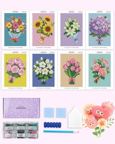 forever young Bouquet Small Diamond Art Kits, 5x7 Inch Canvas by FOREVERYOUNG