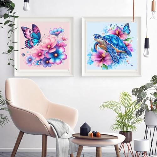 Canrichshop 4 Pack Framed Paint by Numbers Kit for Adults Beginner & Ages Over 12,Animals Paint by Number Kits, DIY Number Painting for Adults Flowers for Decor Present 8X 8 inch - Image 3