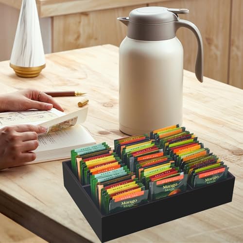 Tasybox Acrylic Tea Bag Organizer, Black Tea Bag Holder, Drawer Organizer - Image 5