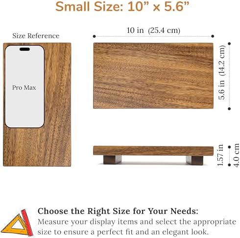 Small 10" Acacia Wood Riser Pedestal Stand for Kitchen Counter - Image 3