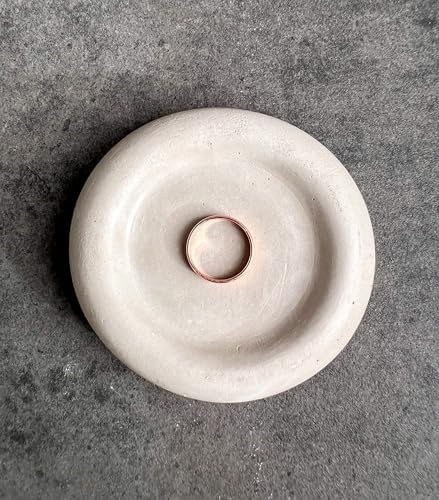 Small Cloud Concrete Tray, Pebble Tray, Decorative Tray, Ring Dish, Catch All Tray, Bubble Tray, Jewelry Display, Minimalist Tray, Decor (Creamy Gray) - Image 4
