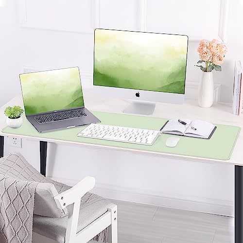 AFIING Cork Desk Mat 47" x 23.6", Dual-Sided Natural Cork & PU Leather Desk Pad, Non-Slip Waterproof Large Mouse Pad for Office, Home & Gaming (Light Green) - Image 5