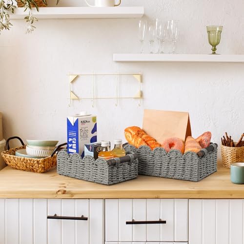 Wicker Baskets for Organizing Toilet Paper Storage Basket - Image 6