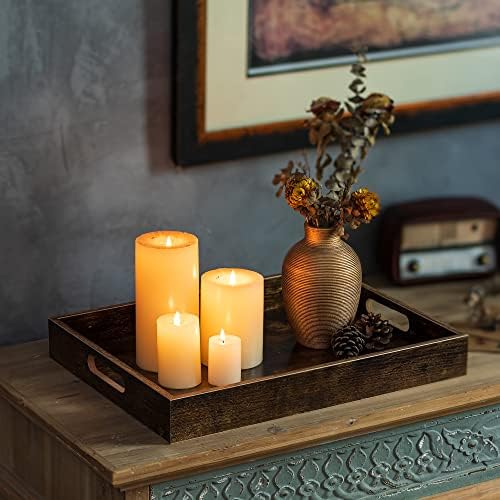 Hanobe Decorative Coffee Table Tray for Home Decor with Handle - Image 2