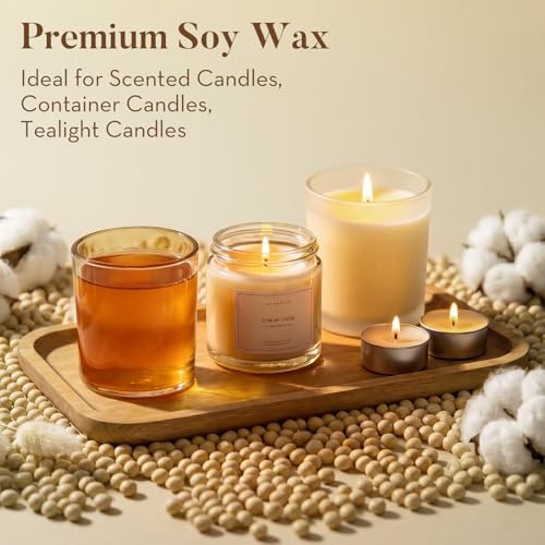 Crenovo Organic Soy Wax for Candle Making, Paraffin-Free, 2LB with 50 Wicks - Image 5