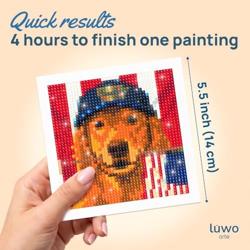 LuwoArte 9 Pack American Diamond Art Kits for Adults Beginners - Image 3