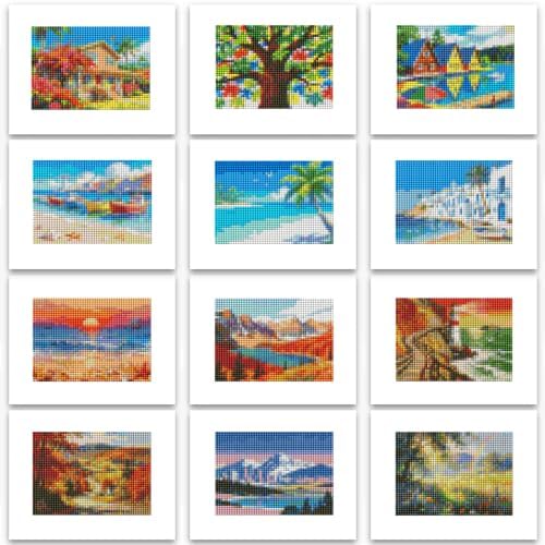 PeakLuv Small Diamond Art Kits, Scenery Mini Diamond Painting for Adults by PeakLuv