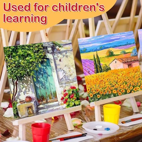 ESRICH Small Canvases for Painting 6x6 inch, 12 Pack Canvas Boards Cotton Painting Canvas Primed Acid Free Mini Blank Canvas Panels for Oil Paint,Watercolor,Acrylic Paint,Gouache&Tempera., White - Image 5